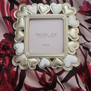 🩷🤍Valentines Day Rachel Zoe Heart Frame in Gold and White 4 X 4